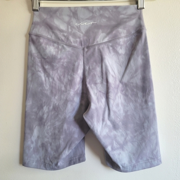 Tier Activewear, Vital Biker Short, Heather (tie dye purple),‎ Size Small - Picture 7 of 10